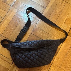 MZ Wallace Black Quilted Belt Bag